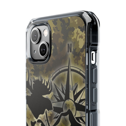Camo Outdoors Phone Case — Compass & Wildlife Clear Magnetic Impact Case