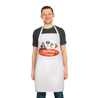 Coffee Penguin Apron – Funny "Coffee... Things!" Kitchen Apron for Baristas & Home Cooks