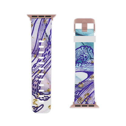 Purple Marble Apple Watch Band — Abstract Swirl Replacement Strap