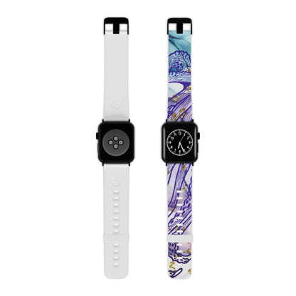 Purple Marble Apple Watch Band — Abstract Swirl Replacement Strap
