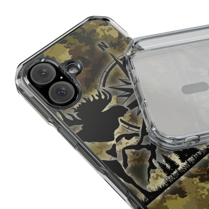 Camo Outdoors Phone Case — Compass & Wildlife Clear Magnetic Impact Case