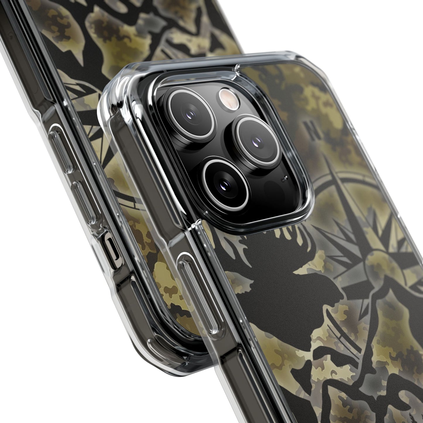 Camo Outdoors Phone Case — Compass & Wildlife Clear Magnetic Impact Case