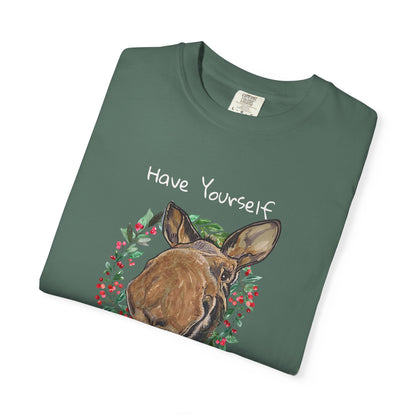Moose Portrait Tee — Merry Moosemas