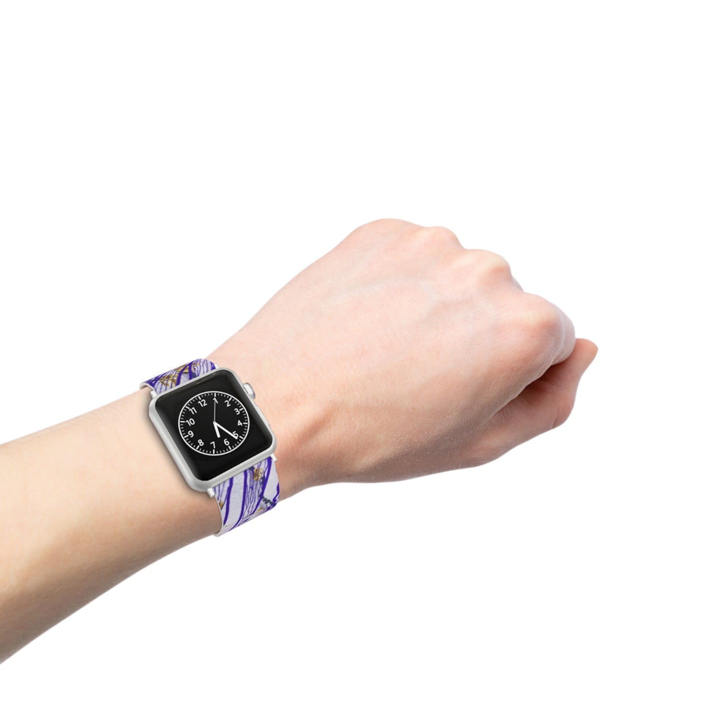 Purple Marble Apple Watch Band — Abstract Swirl Replacement Strap