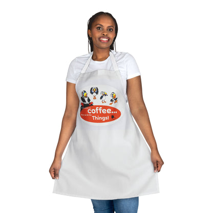 Coffee Penguin Apron – Funny "Coffee... Things!" Kitchen Apron for Baristas & Home Cooks