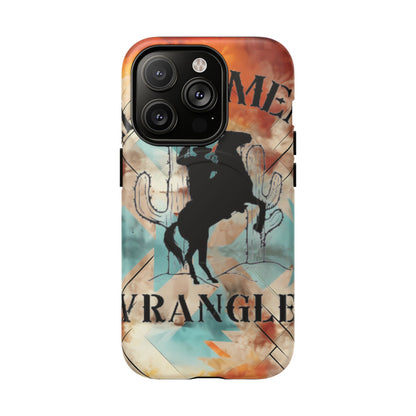 Elopement  Wrangler Tough Magnetic Phone Case — Rodeo Cowboy Silhouette Design