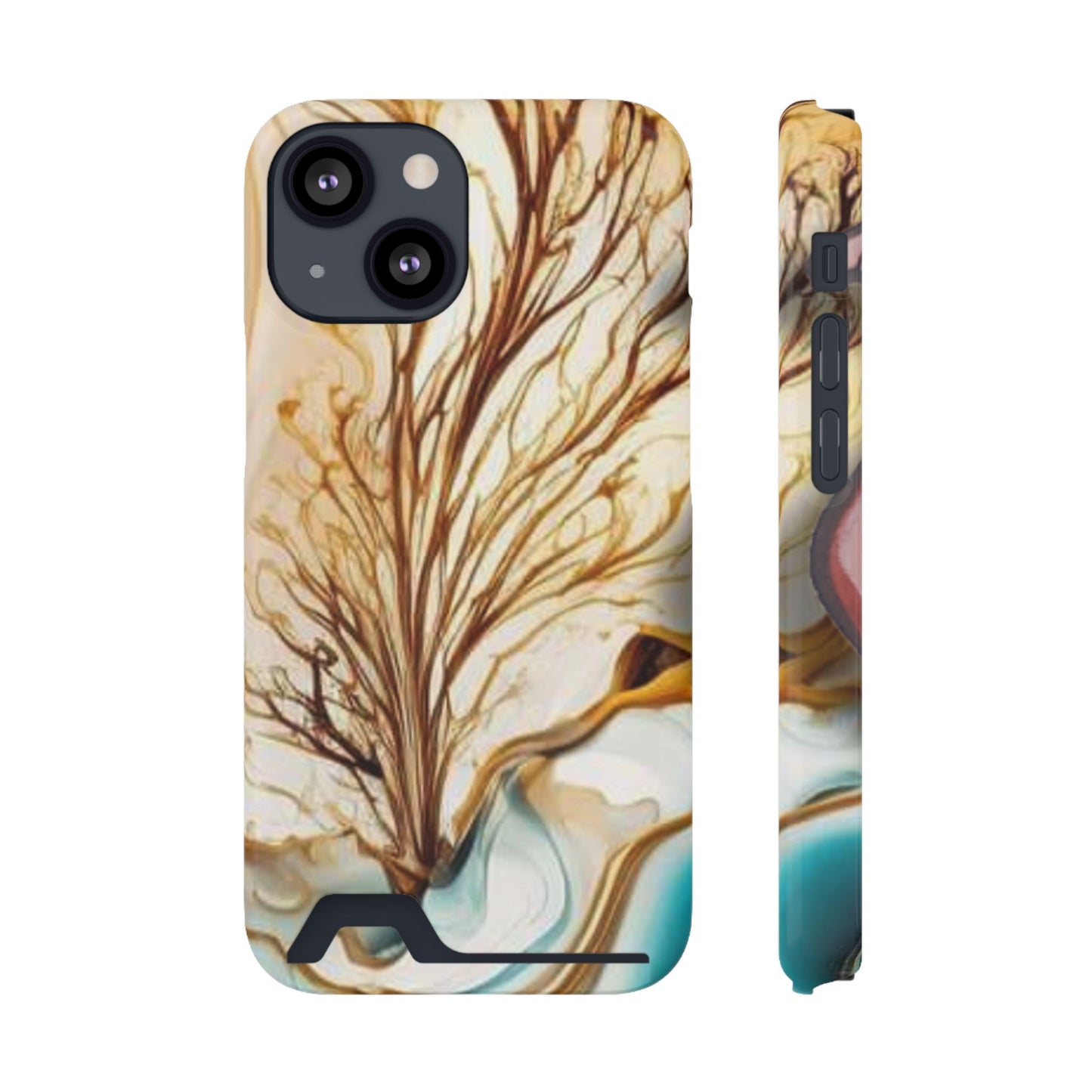 Card-Holder Phone Case — Protective Phone Case with Card Slot, Whimsical Art