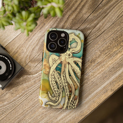 Octopus Art Phone Case – Nautical Oceanic Protective iPhone Cover