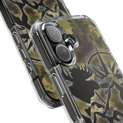 Camo Outdoors Phone Case — Compass & Wildlife Clear Magnetic Impact Case