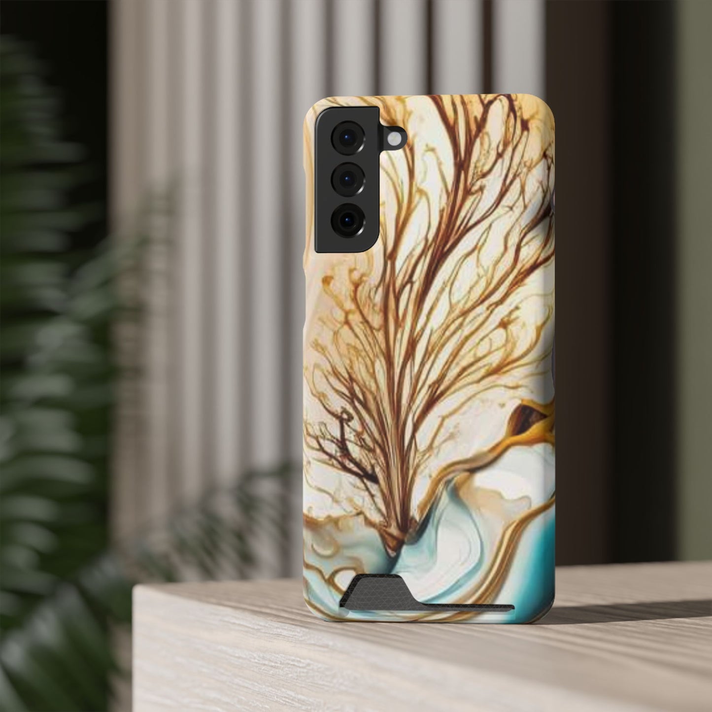 Card-Holder Phone Case — Protective Phone Case with Card Slot, Whimsical Art