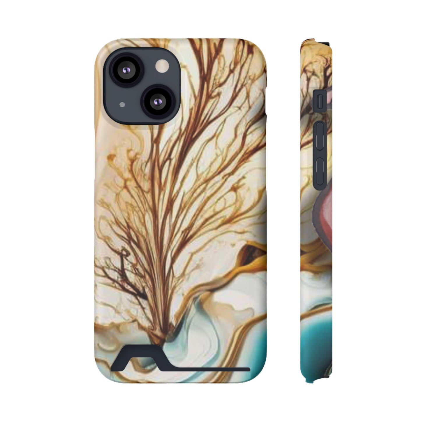 Card-Holder Phone Case — Protective Phone Case with Card Slot, Whimsical Art