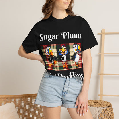 Christmas Puffin Unisex Garment-Dyed T-shirt