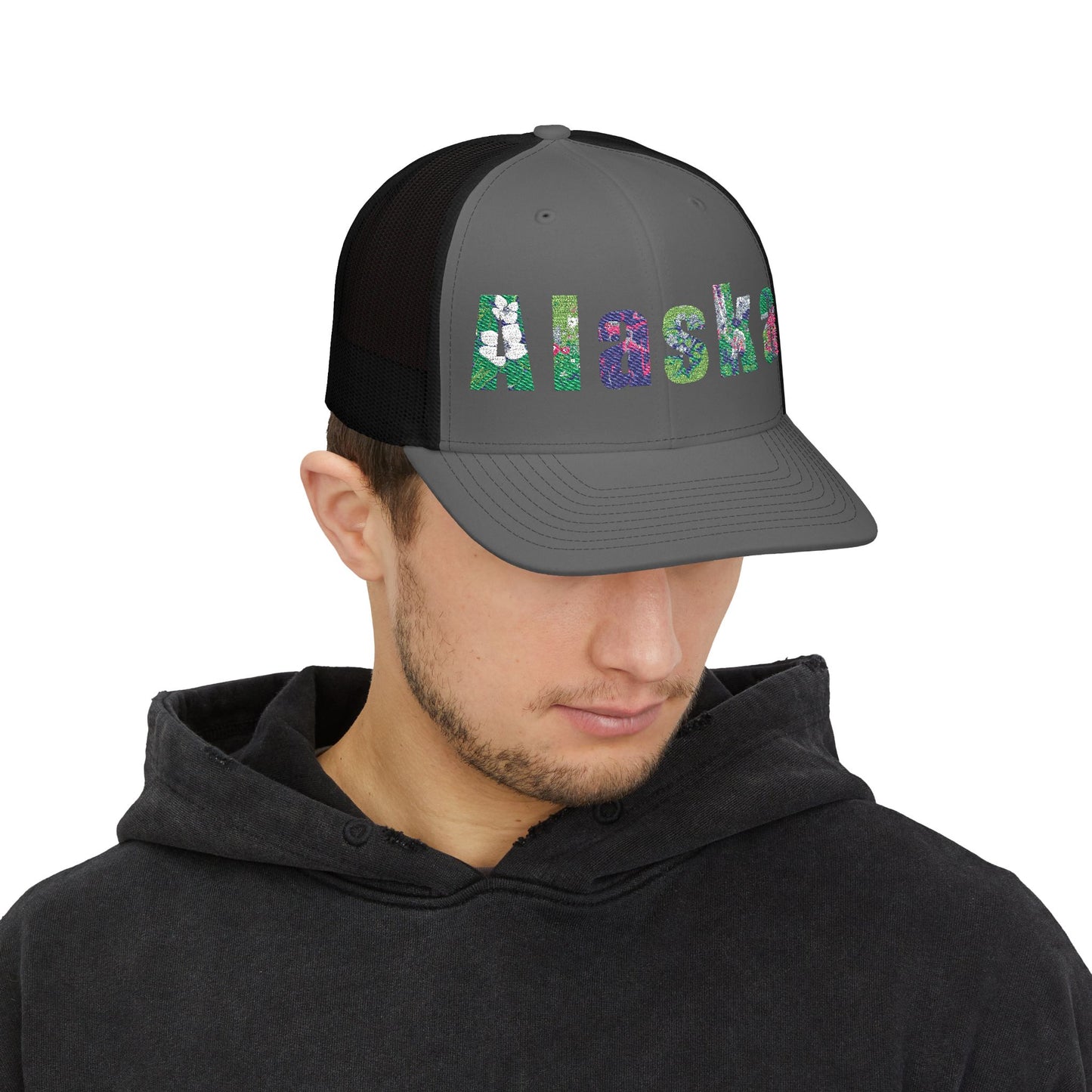 Alaska Floral Snapback Trucker Cap