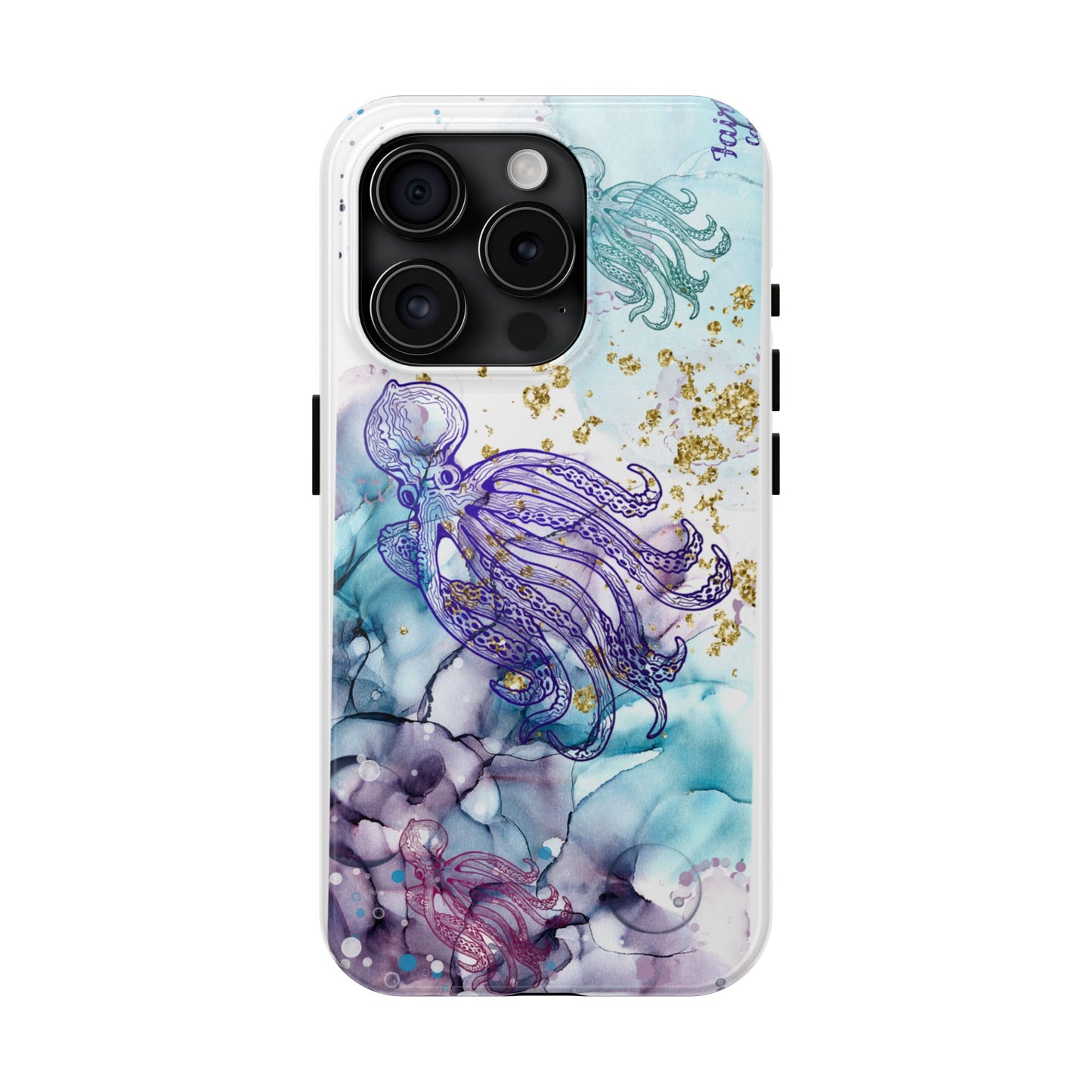 Octopus Art Tough Phone Case — Purple Nautical Sea Creature Design