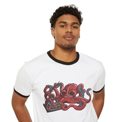 Surreal Oceanic Skull Ringer Tee