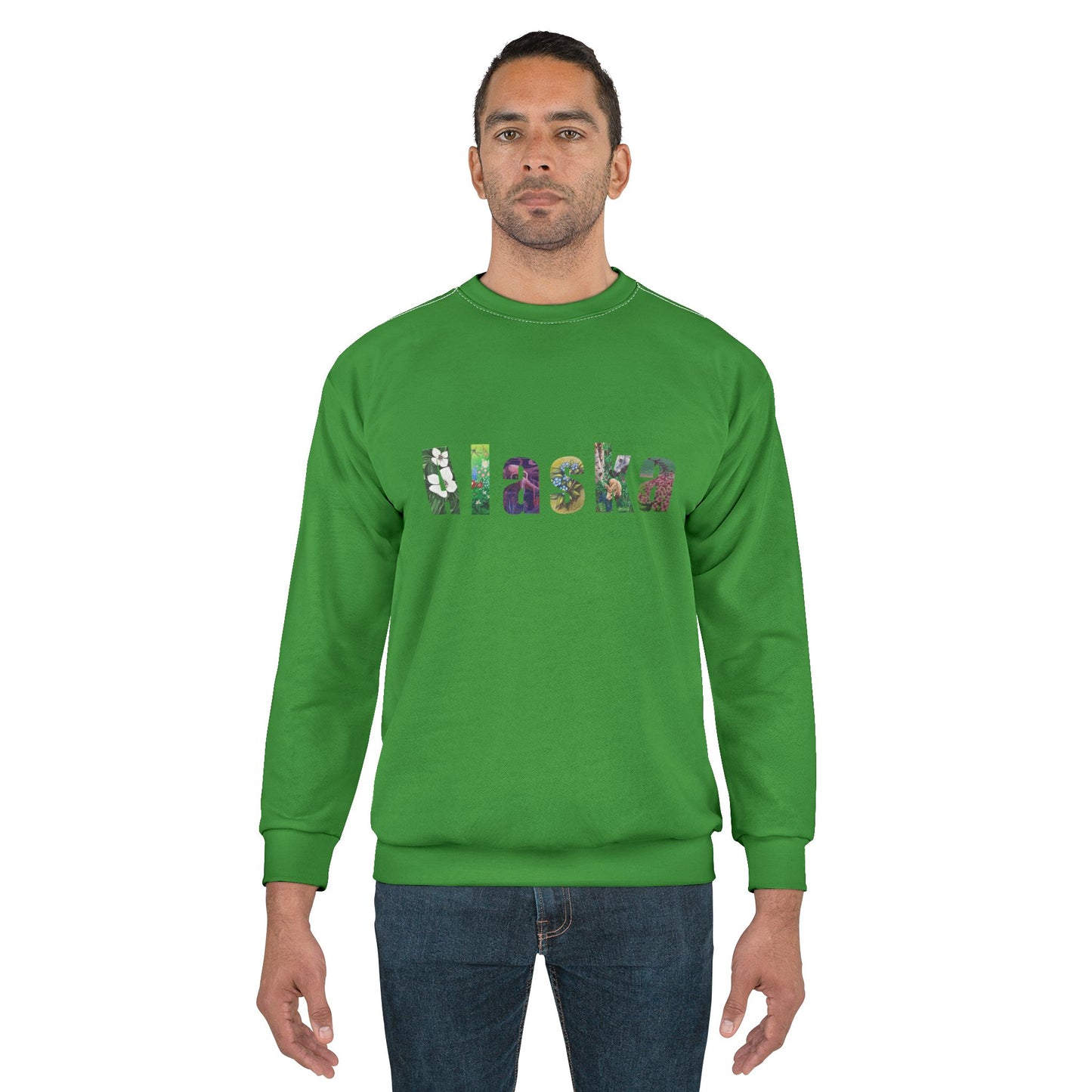 Alaska Floral Lettering Sweatshirt