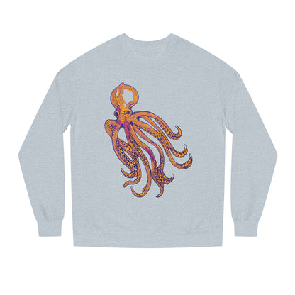 Octopus Graphic Sweatshirt — Vintage Marine Illustration Crewneck