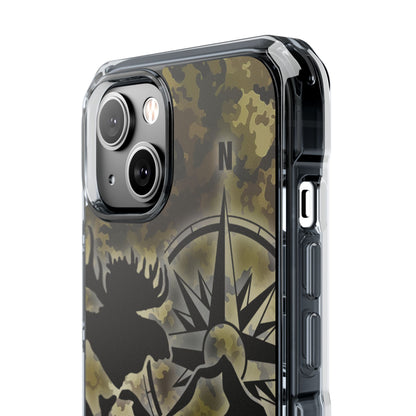 Camo Outdoors Phone Case — Compass & Wildlife Clear Magnetic Impact Case