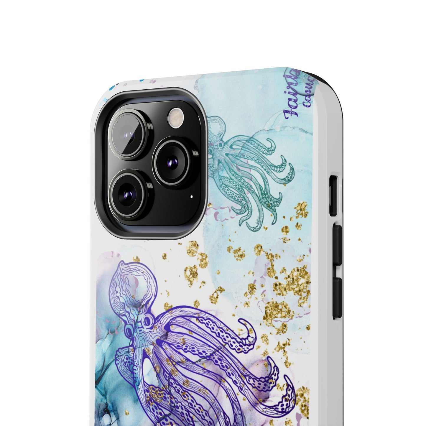 Octopus Art Tough Phone Case — Purple Nautical Sea Creature Design