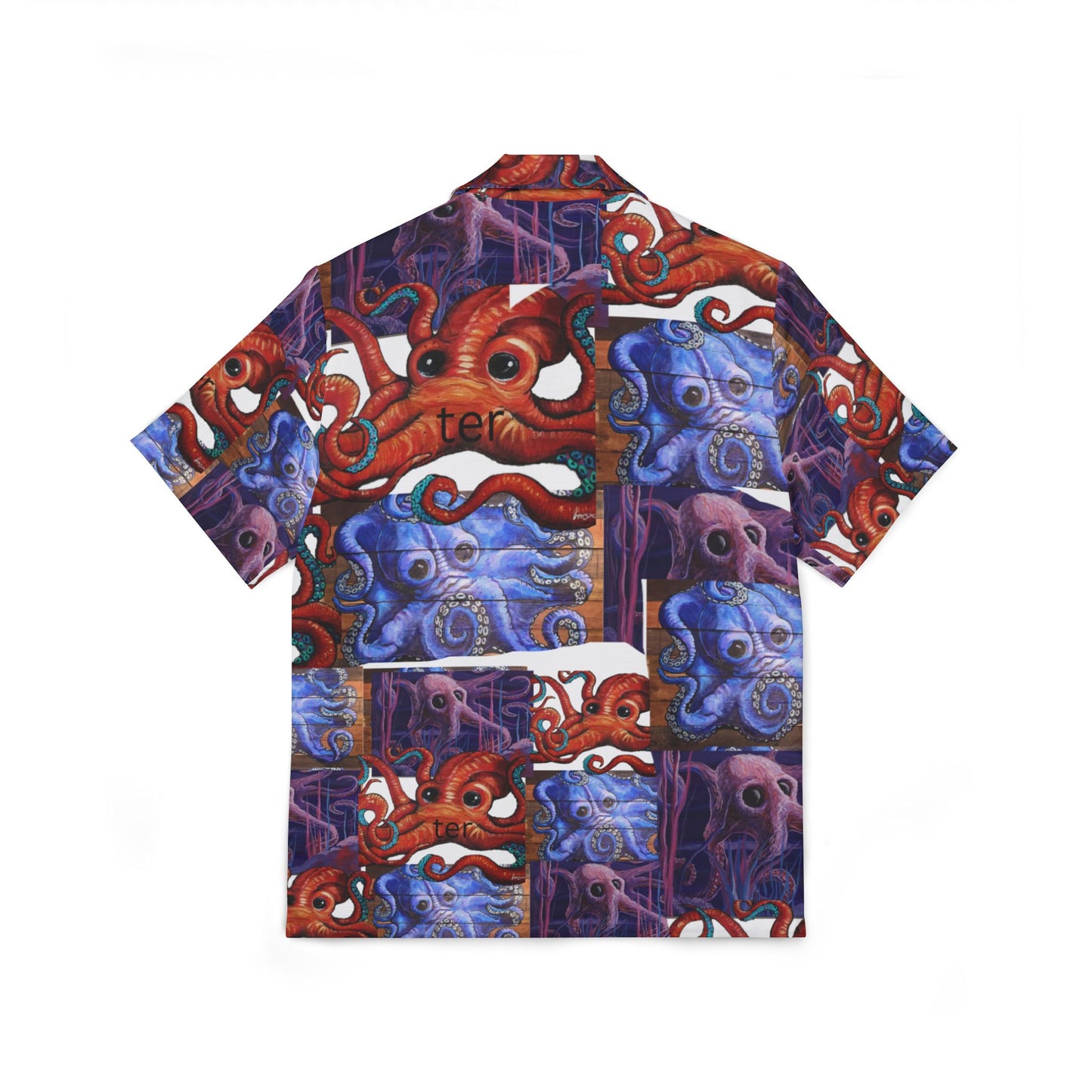 Octopus Pattern Hawaiian Shirt — Men’s Tropical Camp Shirt