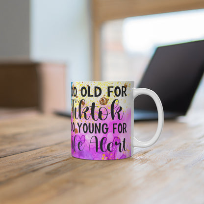 Abstract Rainbow Octopus Mug — Bright Neon Color Splash Coffee Cup