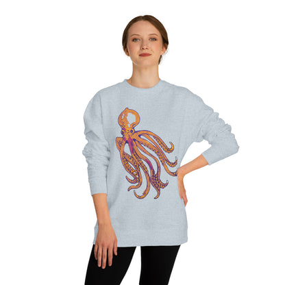 Octopus Graphic Sweatshirt — Vintage Marine Illustration Crewneck