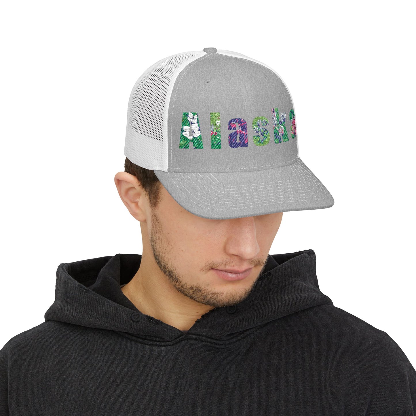 Alaska Floral Snapback Trucker Cap