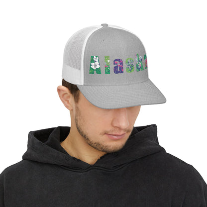Alaska Floral Snapback Trucker Cap