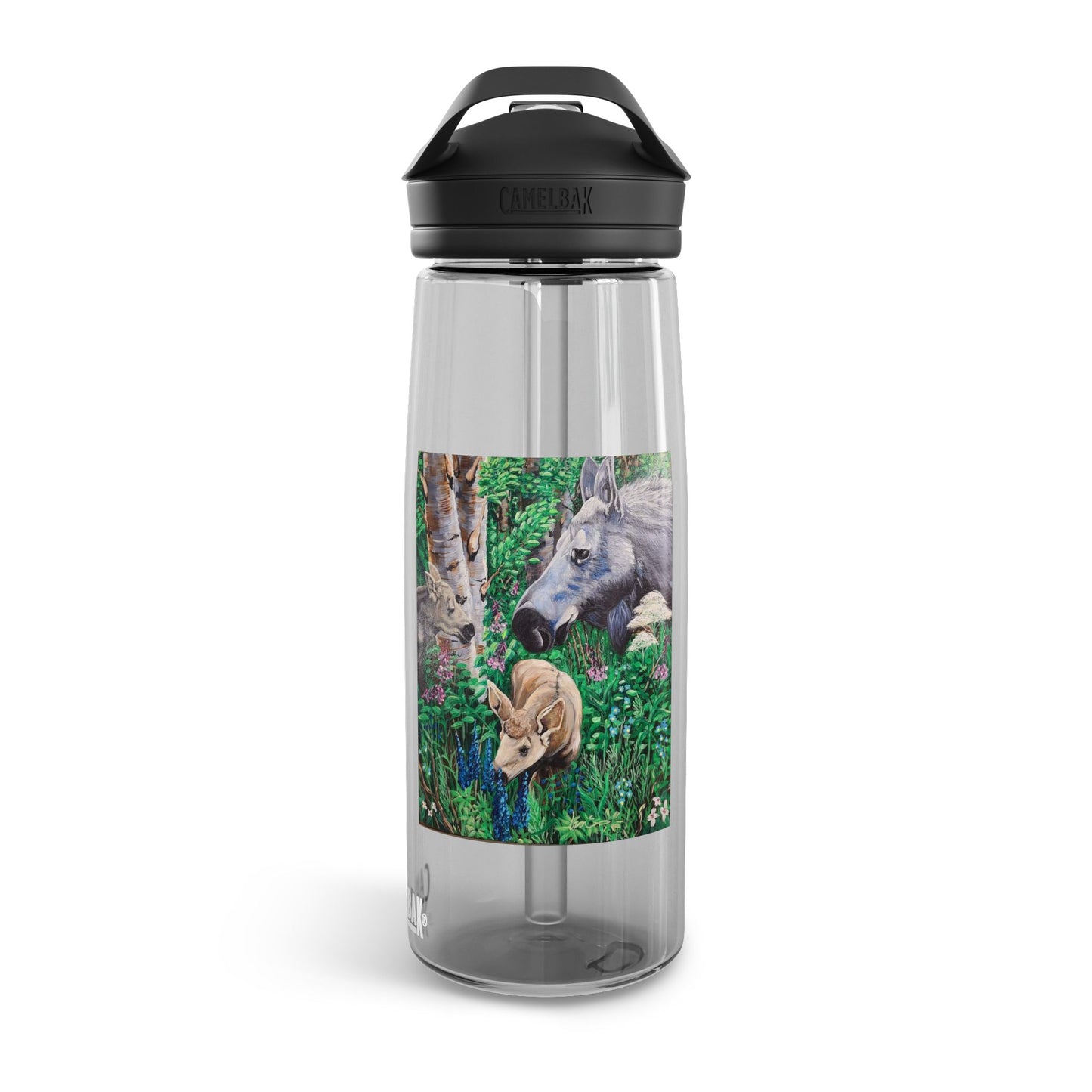 Mama moose & calves Forest Water Bottle — CamelBak Eddy® 20/25oz